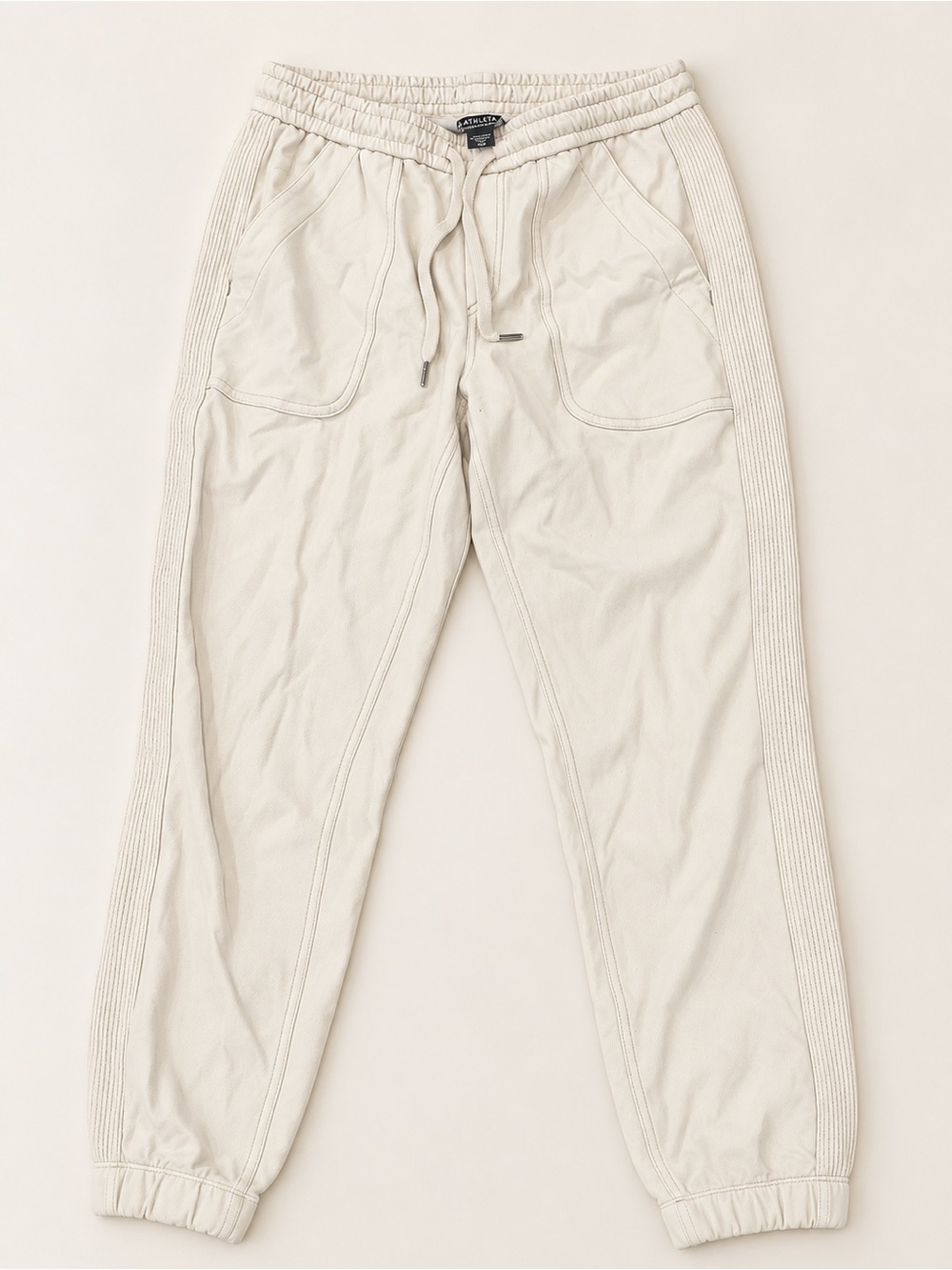 Athleta Cream Drawstring Jogger Pants